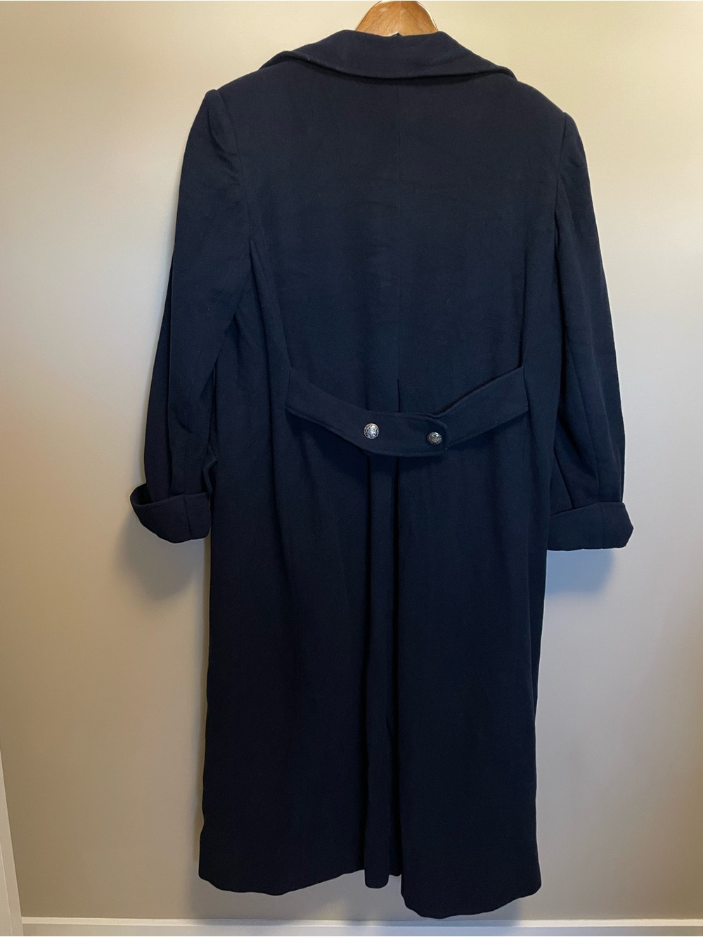Holt Renfrew Double-Breasted Navy Wool Cashmere Peacoat Women’s Size 8 - Picture 8 of 12